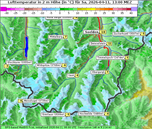 Temperatur, 11. 4. 2026