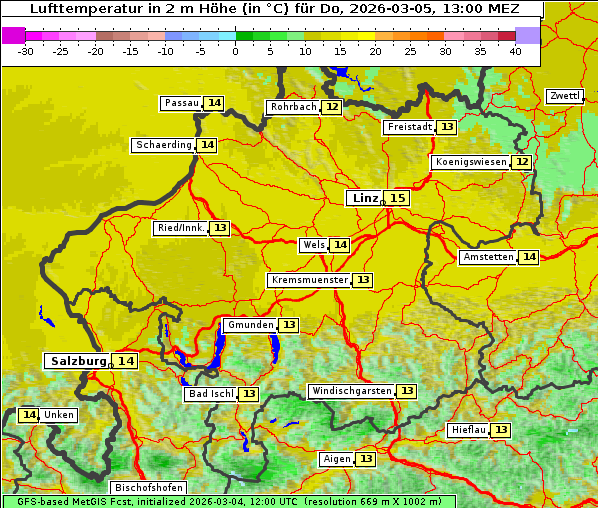 Temperatur, 5. 3. 2026