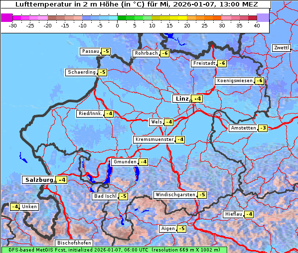 Temperatur, 7. 1. 2026