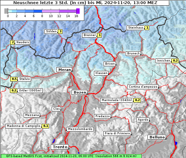 Neuschnee, 20. 11. 2024