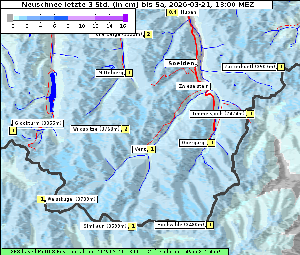 Neuschnee, 21. 3. 2026