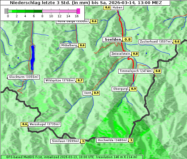 Niederschlag, 14. 3. 2026