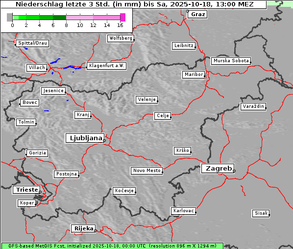 Niederschlag, 18. 10. 2025