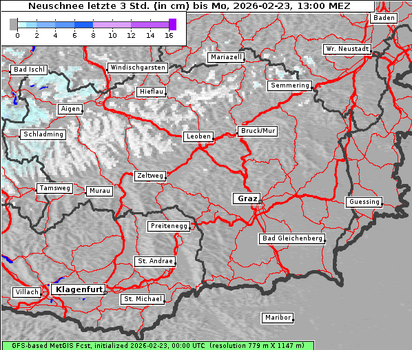 Neuschnee, 23. 2. 2026