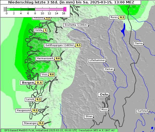 Niederschlag, 15. 3. 2025