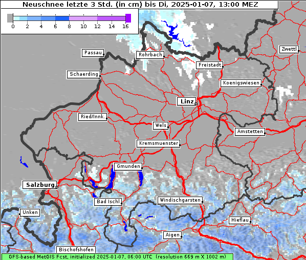 Neuschnee, 7. 1. 2025