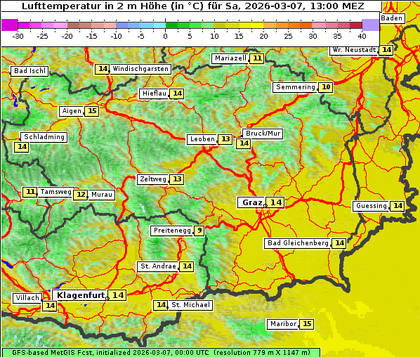 Temperatur, 7. 3. 2026