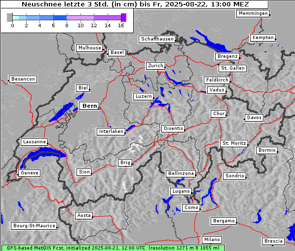 Neuschnee, 22. 8. 2025