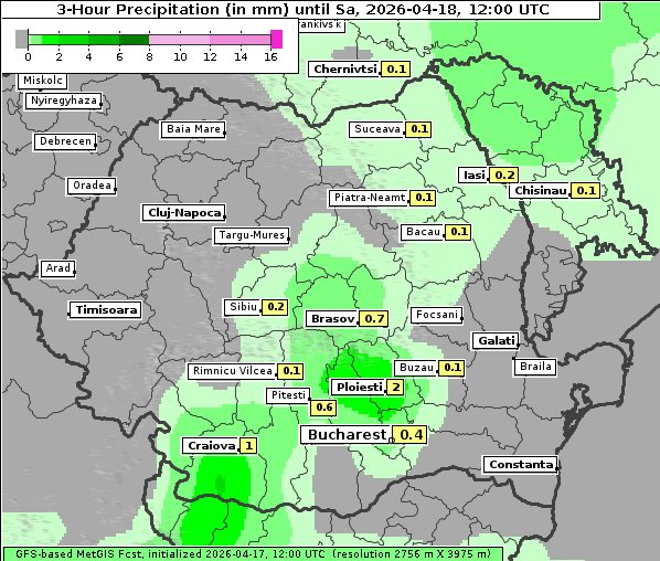 Niederschlag, 18. 4. 2026