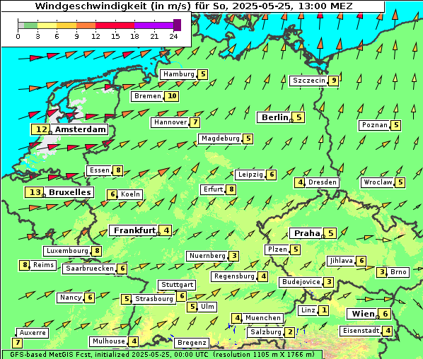 Wind, 25. 5. 2025