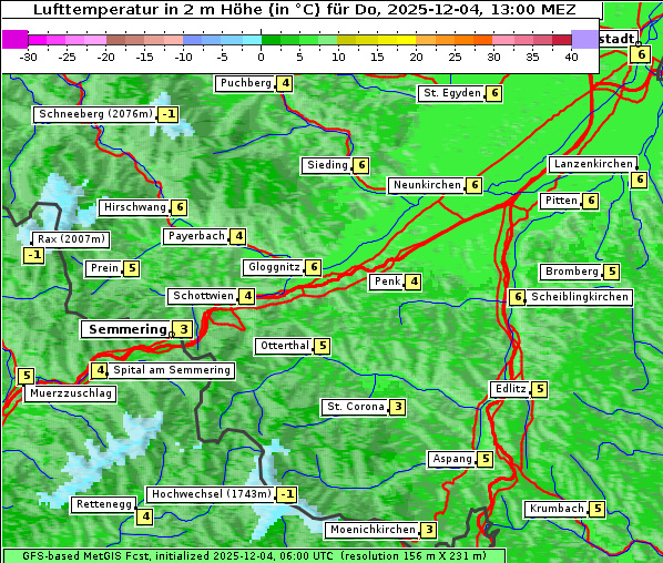 Temperatur, 4. 12. 2025