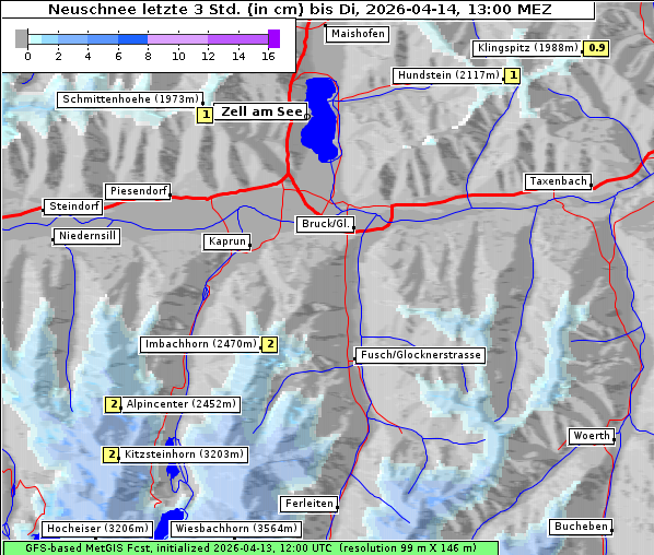 Neuschnee, 14. 4. 2026