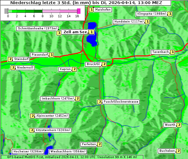Niederschlag, 14. 4. 2026