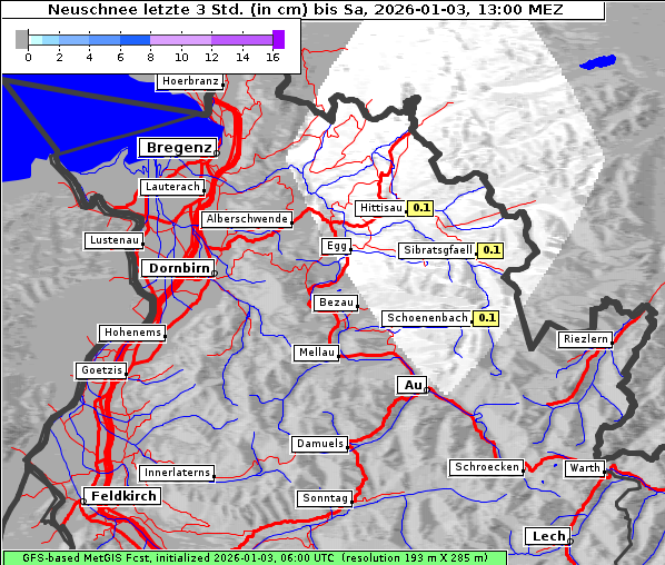 Neuschnee, 3. 1. 2026