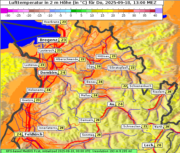 Temperatur, 18. 9. 2025