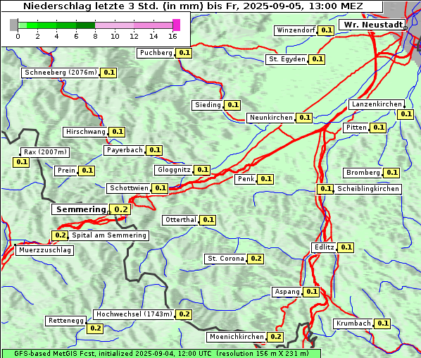 Niederschlag, 5. 9. 2025