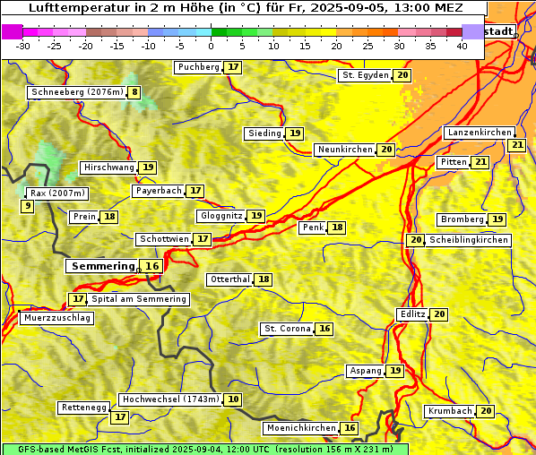 Temperatur, 5. 9. 2025