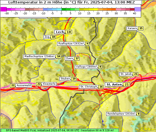 Temperatur, 4. 7. 2025