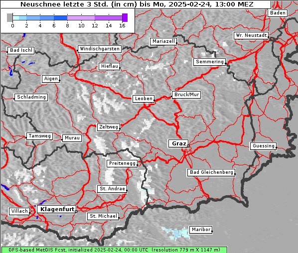 Neuschnee, 24. 2. 2025