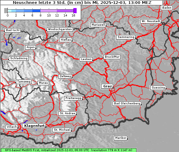 Neuschnee, 3. 12. 2025