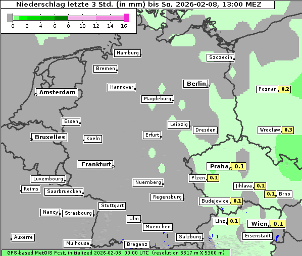 Niederschlag, 8. 2. 2026