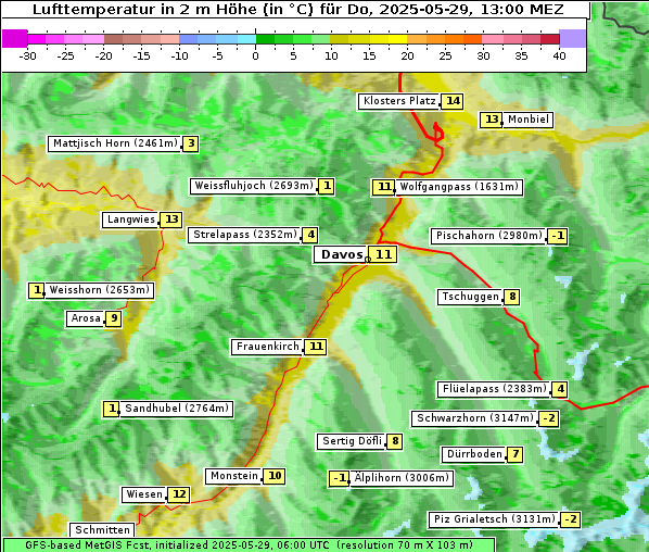 Temperatur, 29. 5. 2025