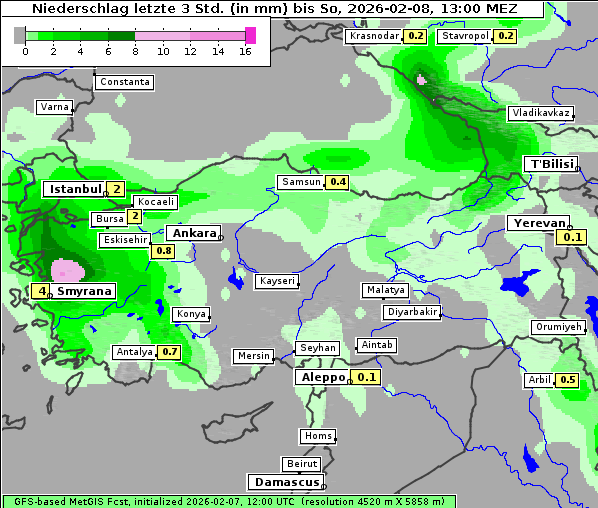 Niederschlag, 8. 2. 2026