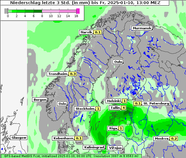 Niederschlag, 10. 1. 2025