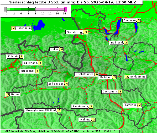 Niederschlag, 19. 4. 2026