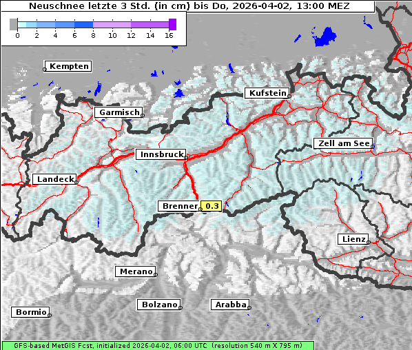 Neuschnee, 2. 4. 2026
