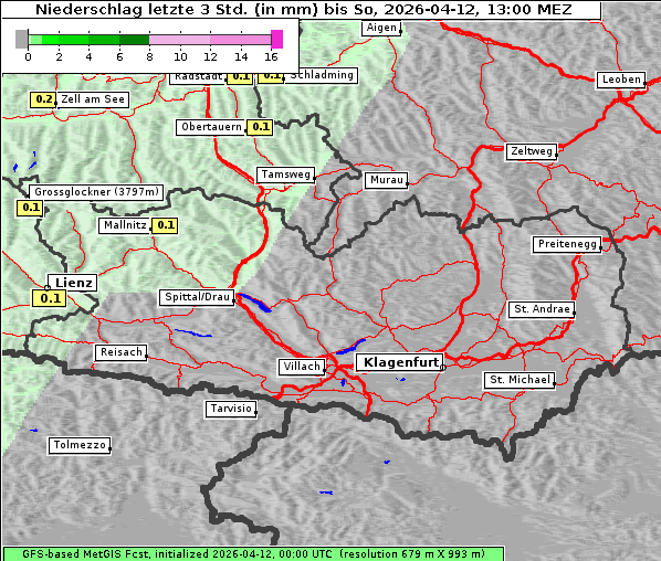 Niederschlag, 12. 4. 2026
