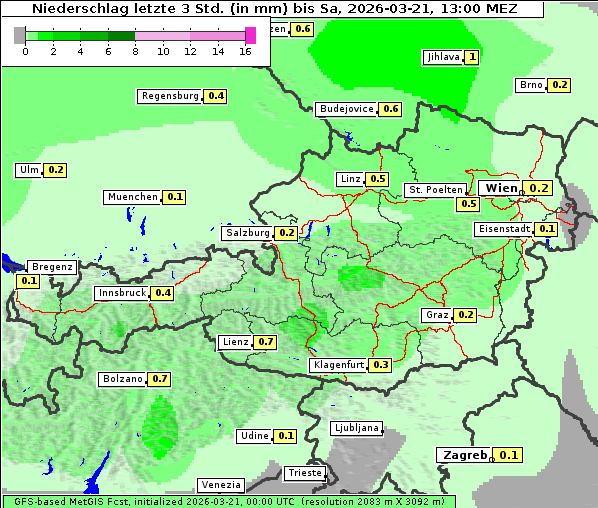 Niederschlag, 21. 3. 2026