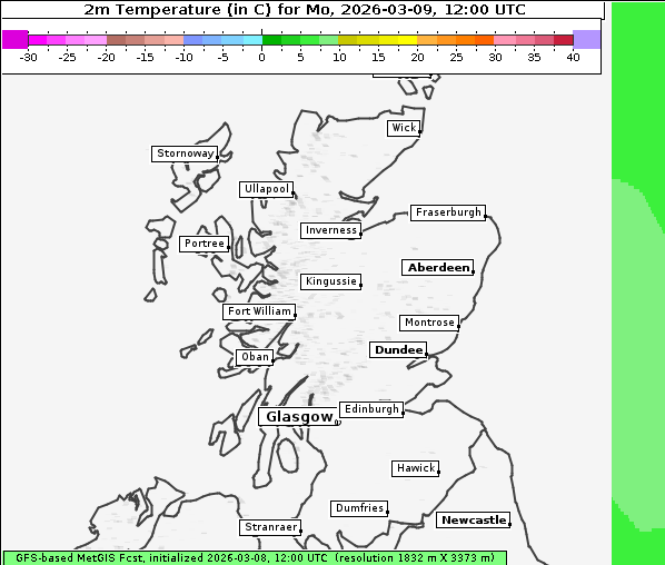 Temperatur, 9. 3. 2026