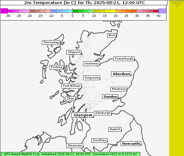 Temperatur, 21. 8. 2025