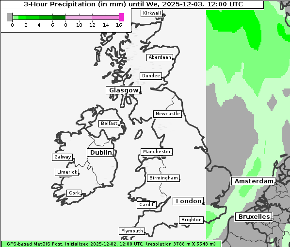 Niederschlag, 3. 12. 2025