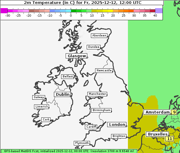 Temperatur, 12. 12. 2025