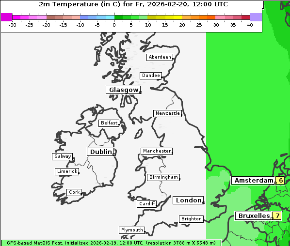 Temperatur, 20. 2. 2026