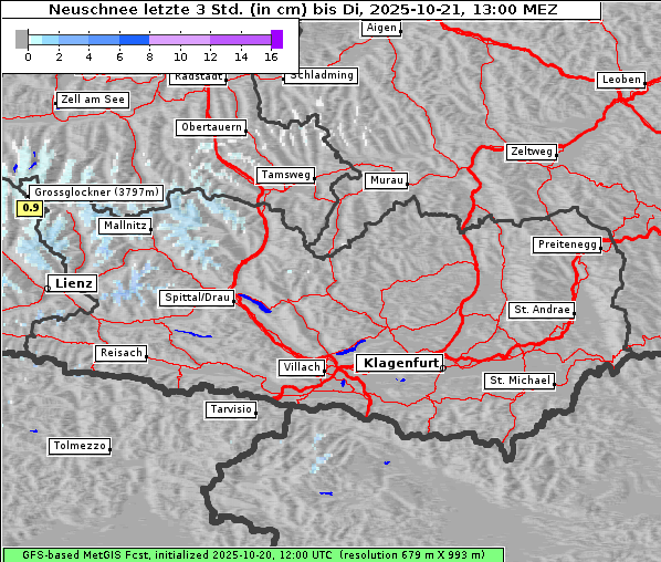 Neuschnee, 21. 10. 2025
