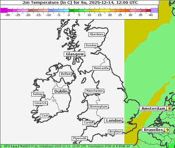 Temperatur, 14. 12. 2025