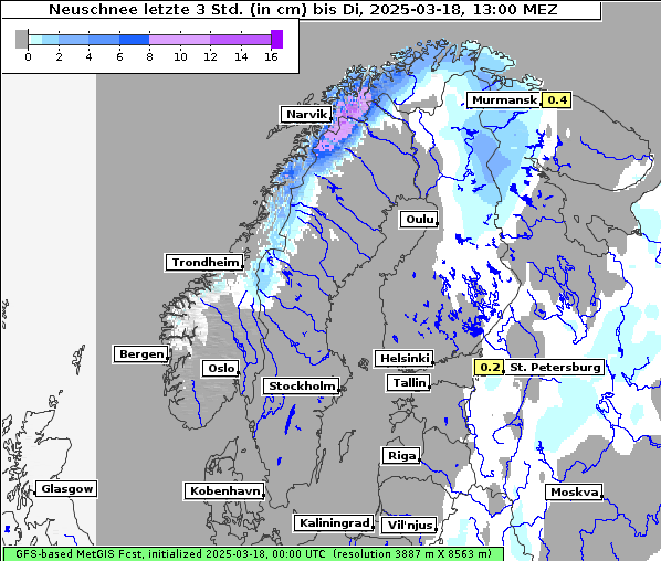 Neuschnee, 18. 3. 2025