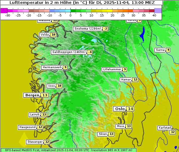 Temperatur, 4. 11. 2025
