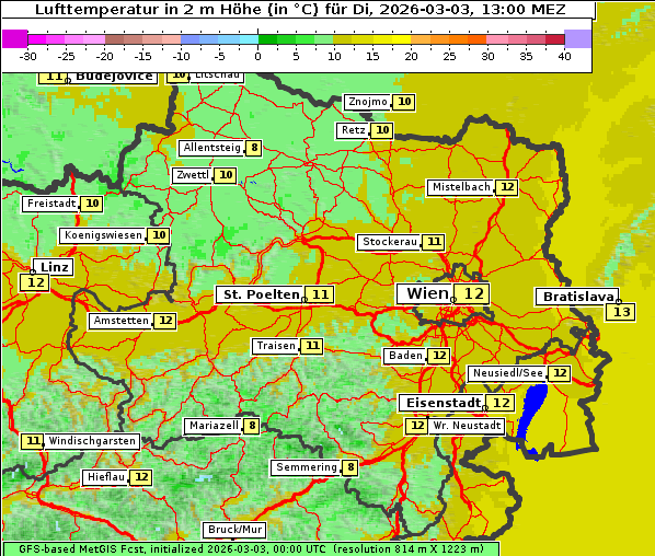 Temperatur, 3. 3. 2026