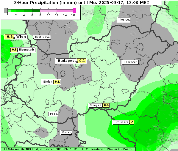 Niederschlag, 17. 3. 2025