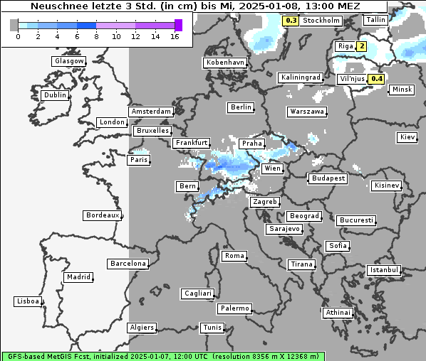 Neuschnee, 8. 1. 2025