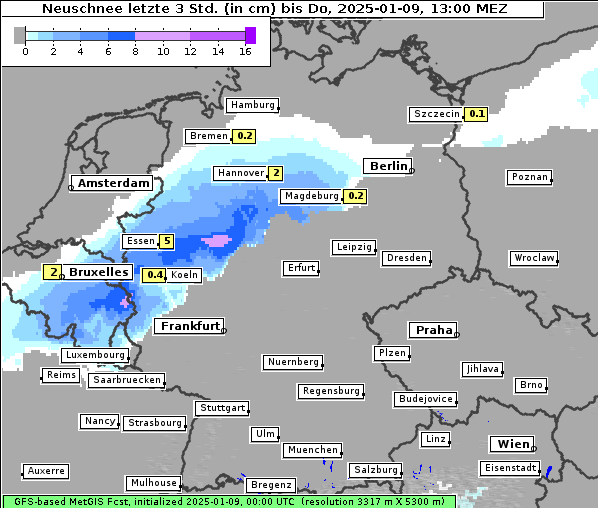 Neuschnee, 9. 1. 2025