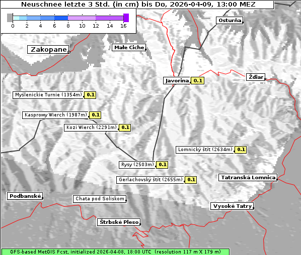 Neuschnee, 9. 4. 2026