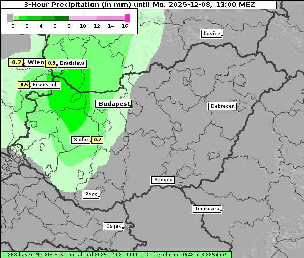 Niederschlag, 8. 12. 2025