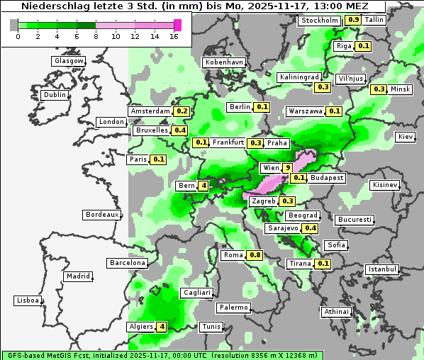 Niederschlag, 17. 11. 2025