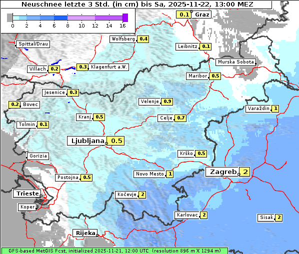 Neuschnee, 22. 11. 2025