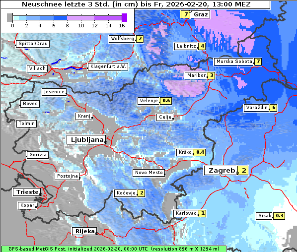 Neuschnee, 20. 2. 2026